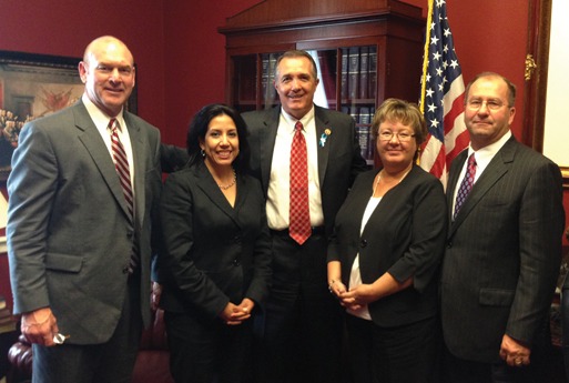 John Heffernan, Oldcastle; Lisa Prichard, Arizona Masonry Guild; Rep. Trent Franks (R-AZ); Colleen and Mike Sutter, Sutter Masonry.